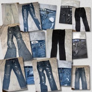 Jeans, boyfriend jeans, flared jeans, ripped jeans, moms jeans all kind of jeans